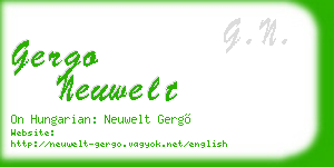 gergo neuwelt business card